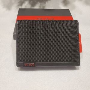 NWT MENS TUMI BLACK CANVAS/LEATHER WALLET